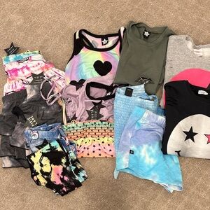 Girls Bundle Colorful Kids Tank Top with Heart Design